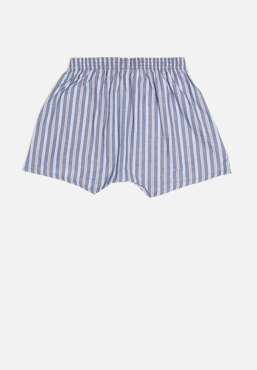 Jockey - 2 Pack boys woven boxer - blue & grey 