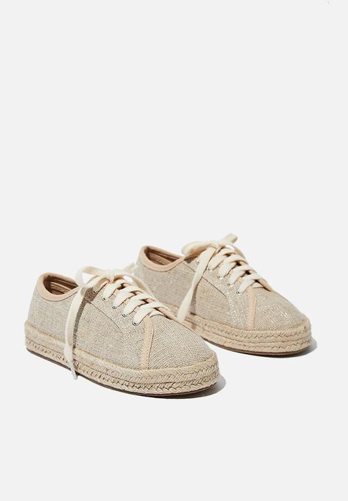 Cotton On - Lace up espadrille - neutral