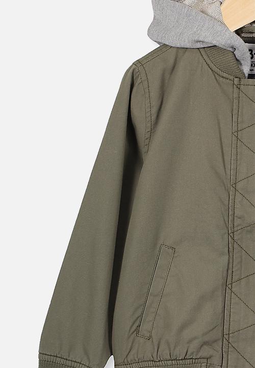 Cotton On - Staple hooded bomber - khaki