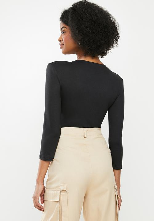 Blake - Plunge bodysuit - black
