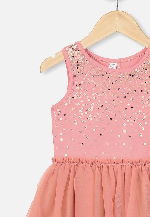 Cotton On - Iris tulle dress - terracotta rose