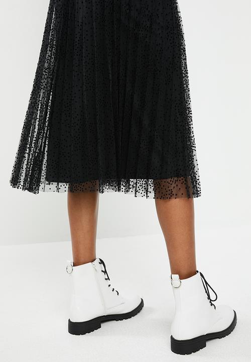 Blake - Tulle midi skirt - black