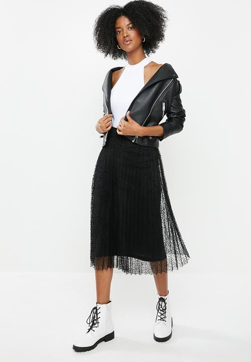 Blake - Tulle midi skirt - black