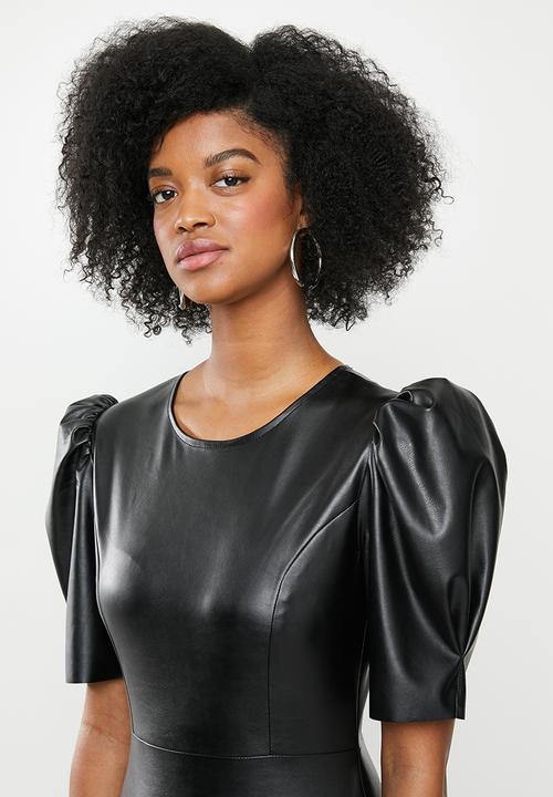 Blake - Pleather mini dress - black