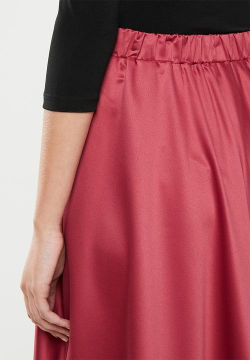 MILLA - Circle midi skirt - red clay