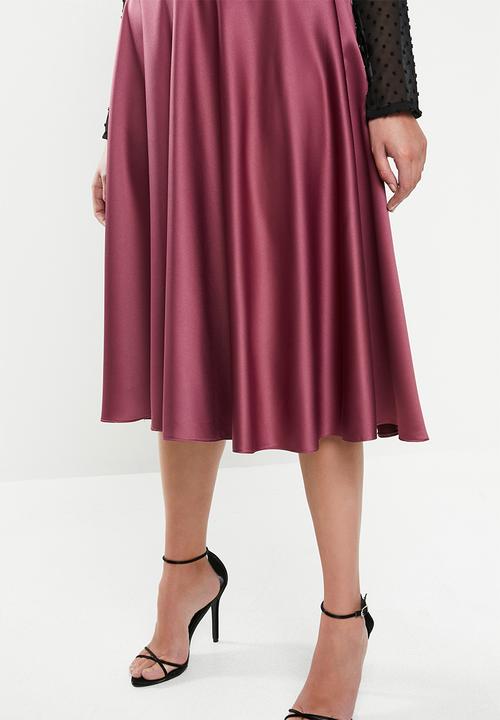 MILLA - Circle midi skirt - purple rose