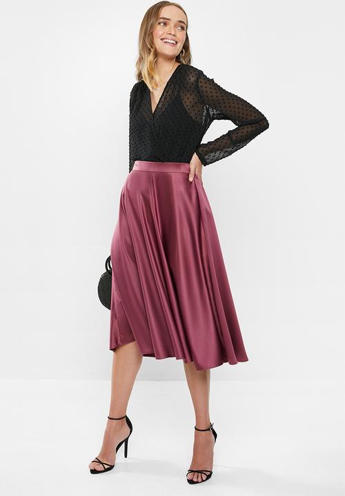 MILLA - Circle midi skirt - purple rose