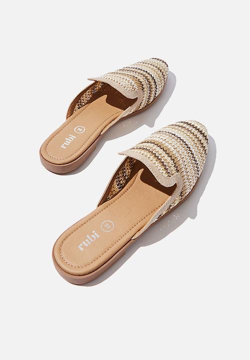 Cotton On - Shade raffia mule - beige zig zag