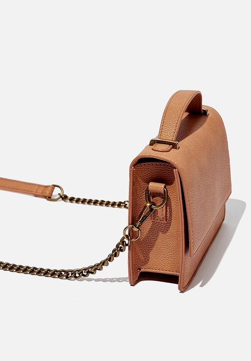 Rubi - Aria chain strap cross body bag - tan