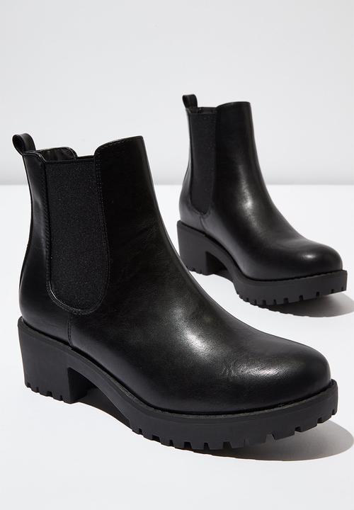 Cotton On - Kennedy gusset boot - black smooth