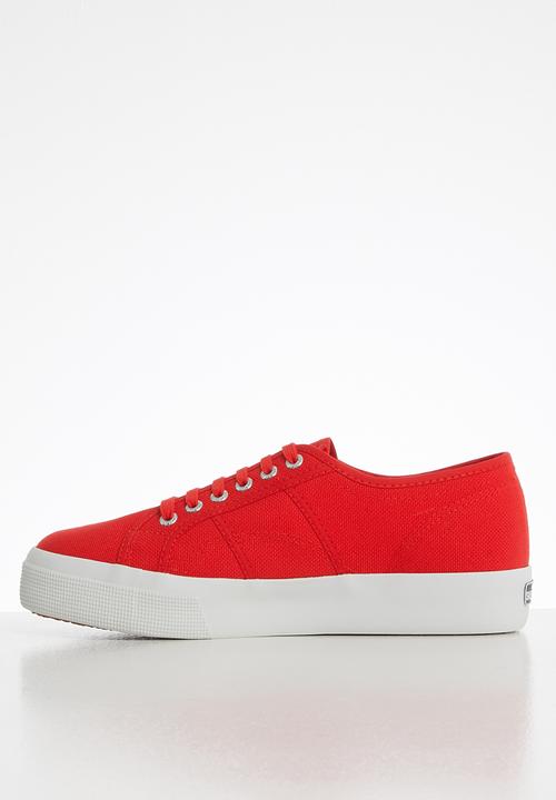 SUPERGA - 2730 Cotu mid platform - red & white