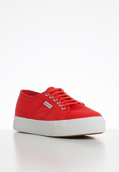SUPERGA - 2730 Cotu mid platform - red & white