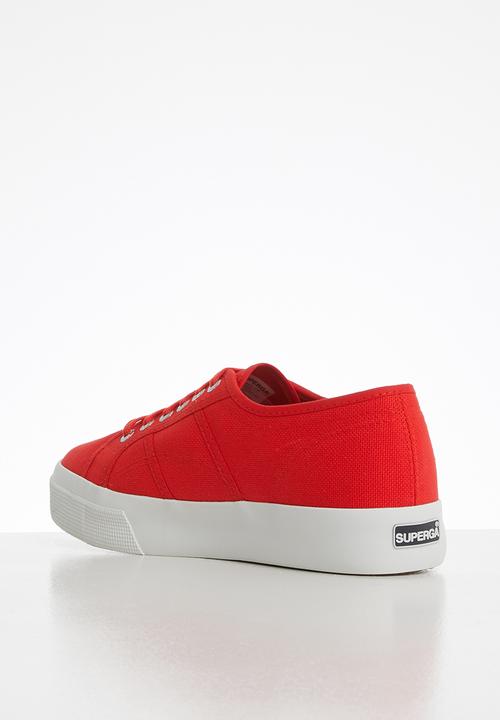 SUPERGA - 2730 Cotu mid platform - red & white