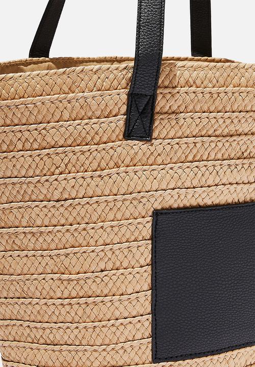 Rubi - Basket tote - natural & black