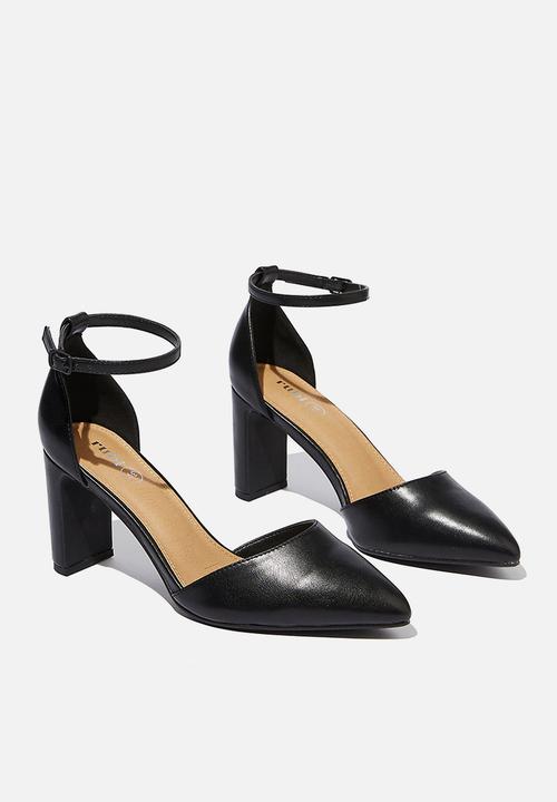 Cotton On - Jeanne closed toe heel - black smooth