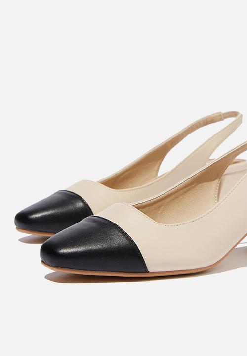Cotton On - Lucia low block heel - pale taupe black