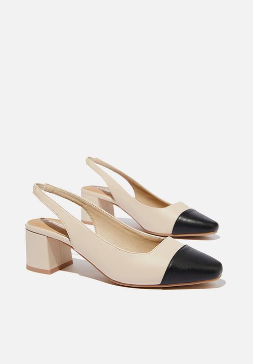 Cotton On - Lucia low block heel - pale taupe black