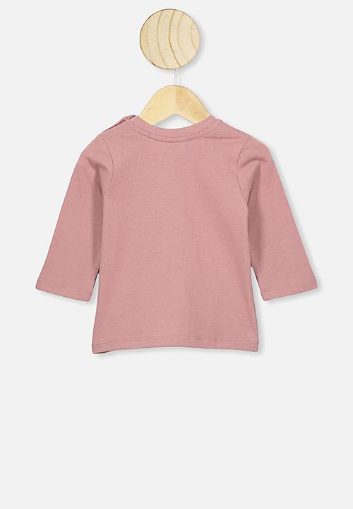 Cotton On - Jamie long sleeve tee - dusty berry