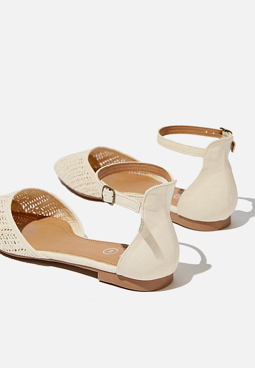 Cotton On - Naomi ankle strap - off white raffia