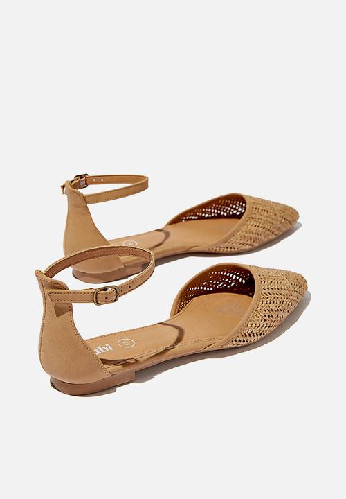 Cotton On - Naomi ankle strap - tan raffia