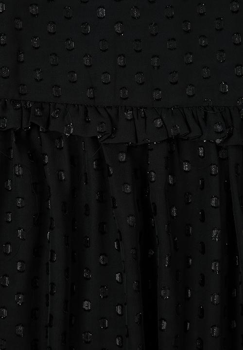 VELVET - Tiered midi dress - black