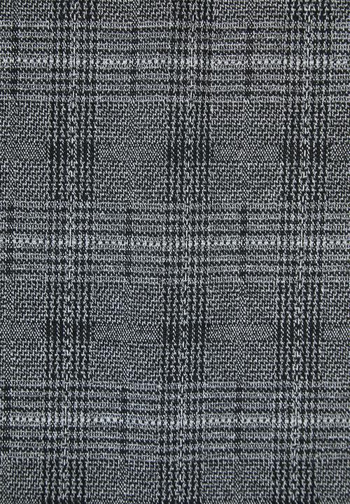 VELVET - Extend sleeve bodycon - black & white check