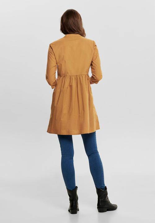 Jacqueline de Yong - Ulle 3/4 shirt dress - yellow 