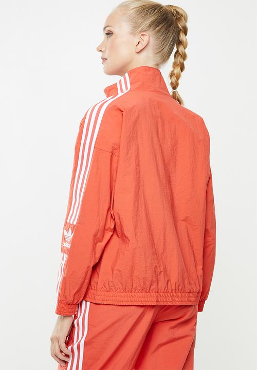 adidas Originals - Adicolour lock up track top - orange & white