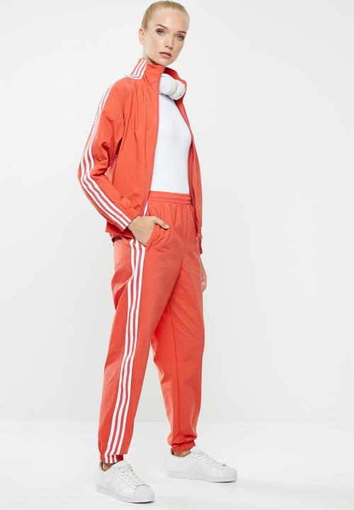 adidas Originals - Adicolour lock up track top - orange & white