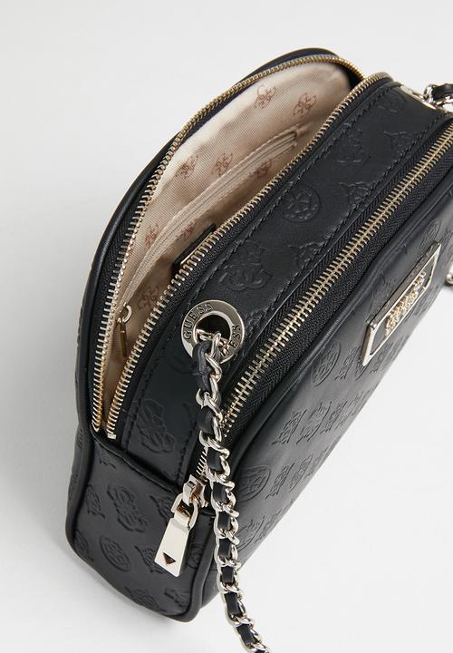 GUESS - Logo love crossbody top zip - black