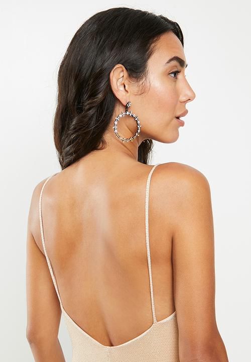 VELVET - Cowl midi bodycon - Cuban sand