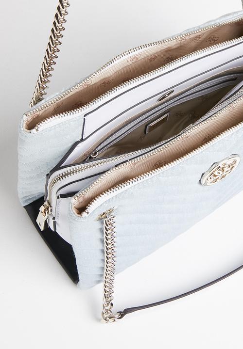 GUESS - Blakely status luxe satchel - blue & white 