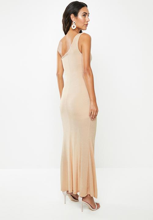VELVET - Asymmetric metallic maxi - cuban sand