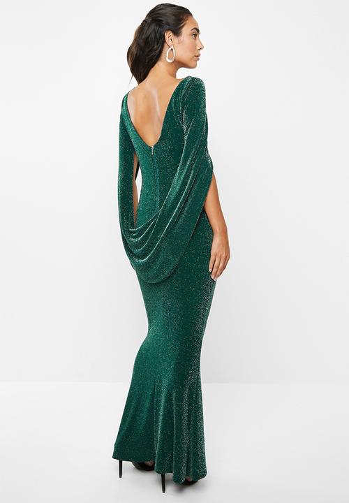 VELVET - Cape back maxi dress - Pacific green