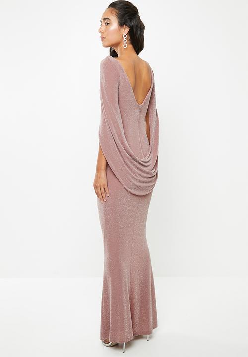 VELVET - Cape back maxi dress - rose tan