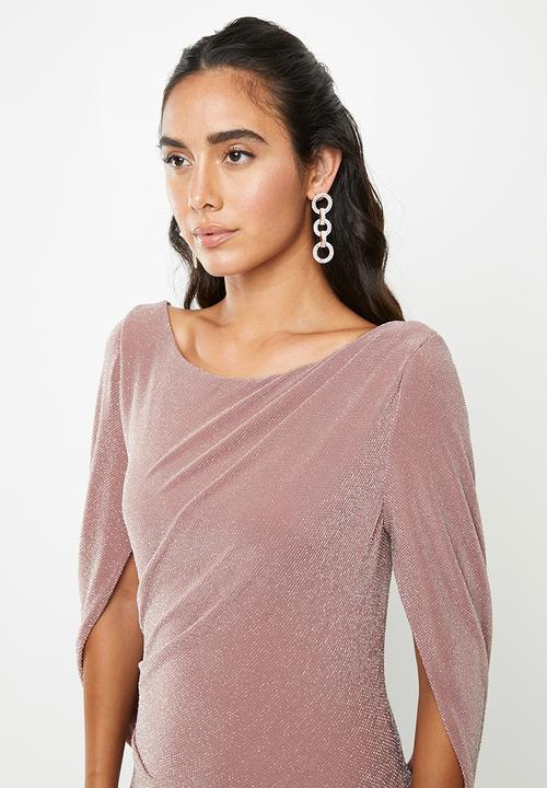 VELVET - Cape back maxi dress - rose tan