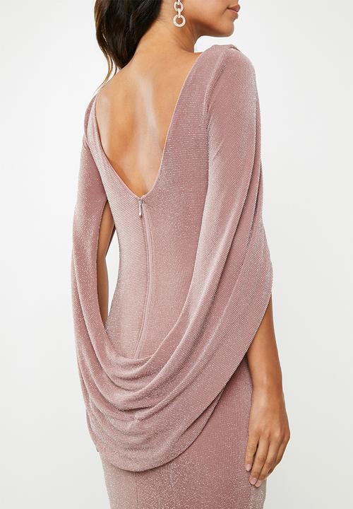 VELVET - Cape back maxi dress - rose tan