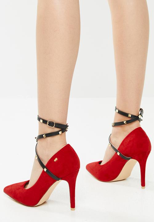 Miss Black - Miley heel - red
