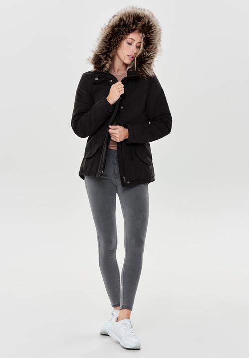 ONLY - New lucca parka jacket - black