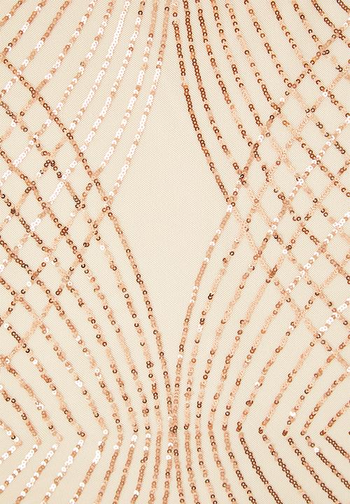 VELVET - Sequin maxi dress - sand