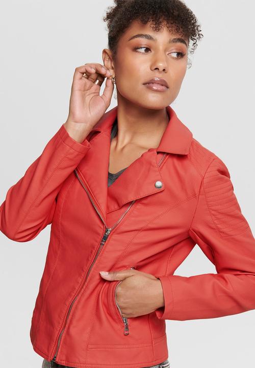 ONLY - Melanie biker jacket - red