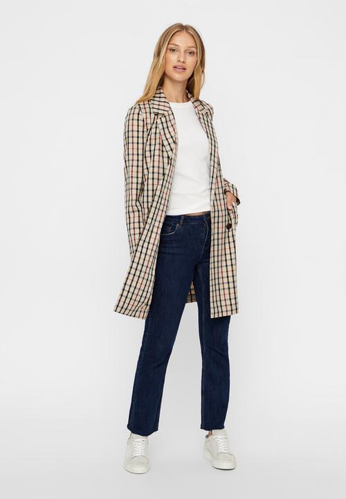 Vero Moda - Maja check blazer - beige & brown 