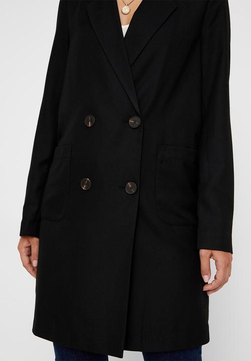 Vero Moda - Maja check blazer - black