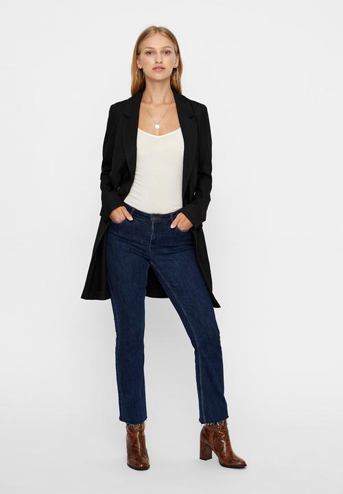 Vero Moda - Maja check blazer - black
