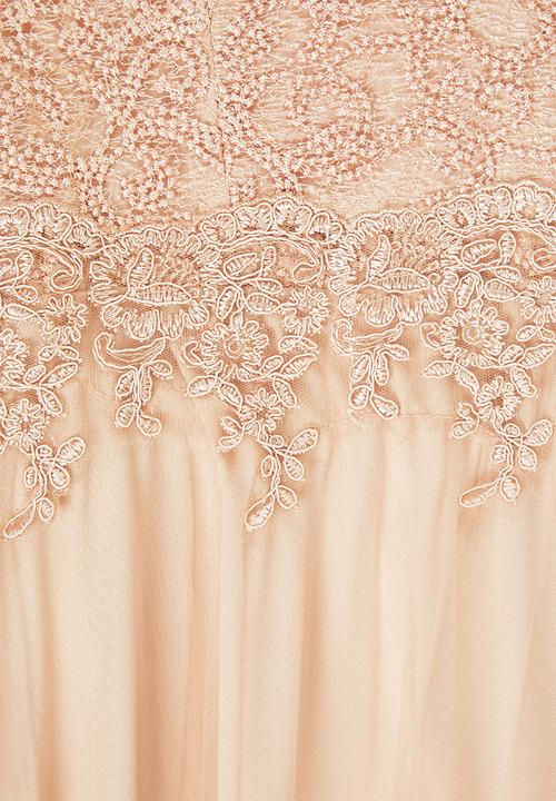 VELVET - Lace cami maxi dress - dusty pink