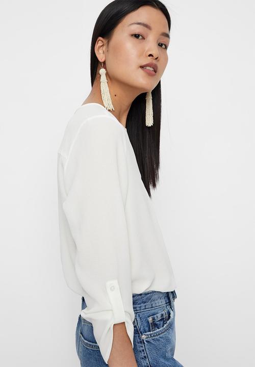 Vero Moda - Sasha 3/4 top - white