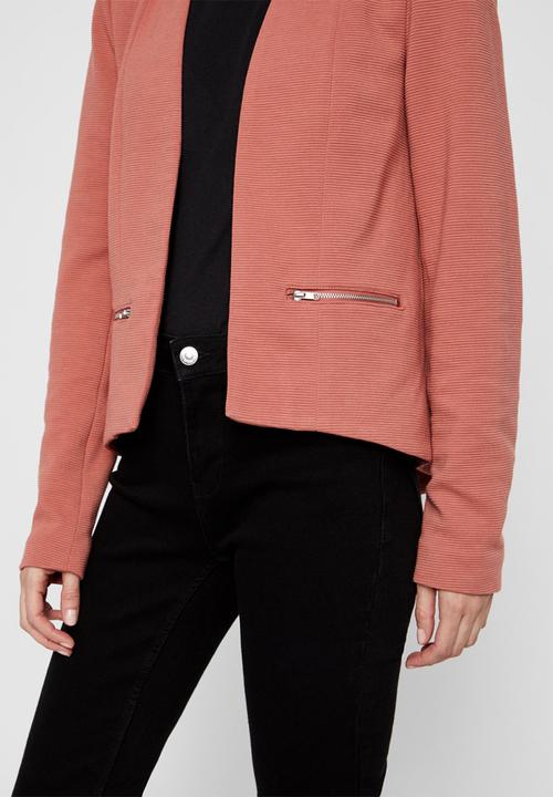 Vero Moda - Maki long sleeve jersey blazer - pink 