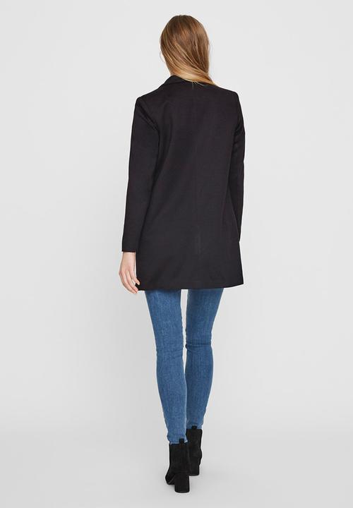 Vero Moda - Aney long sleeve long blazer - black