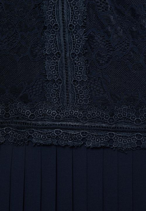 MILLA - Lace pleated dress - navy ink 