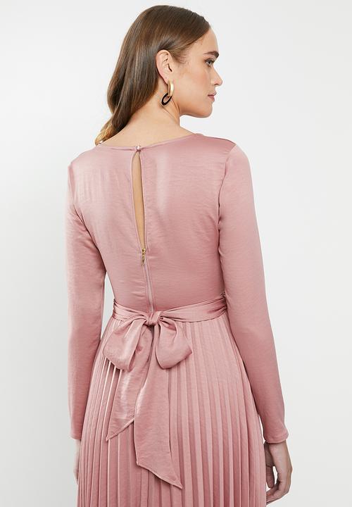 MILLA - Pleated wrap midi dress  - rose pink 
